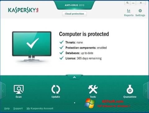 צילום מסך Kaspersky Windows 7