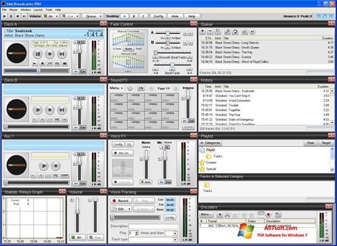 צילום מסך SAM Broadcaster Windows 7