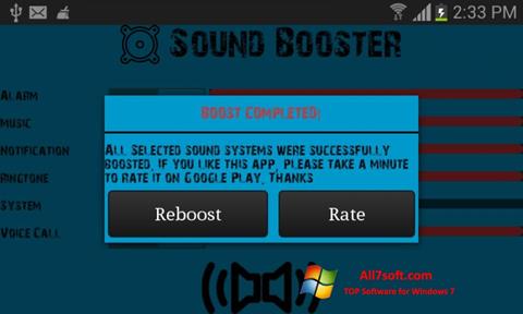 צילום מסך Sound Booster Windows 7