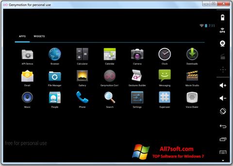צילום מסך Genymotion Windows 7