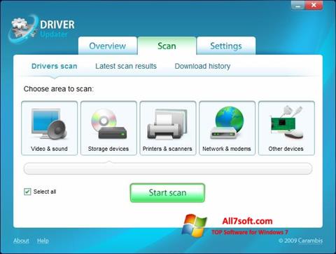 צילום מסך Carambis Driver Updater Windows 7