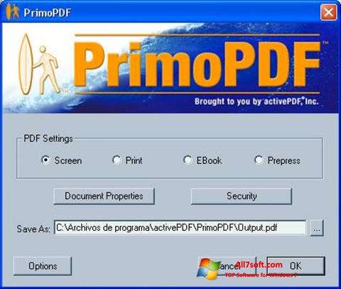 צילום מסך PrimoPDF Windows 7