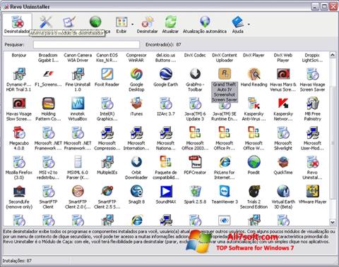 צילום מסך Revo Uninstaller Windows 7