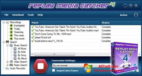 צילום מסך Replay Media Catcher Windows 7