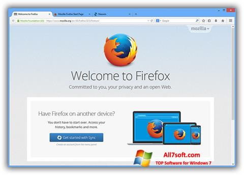 צילום מסך Mozilla Firefox Offline Installer Windows 7