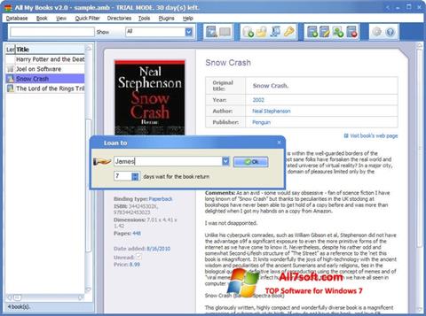 צילום מסך All My Books Windows 7