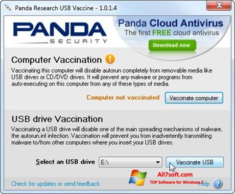 צילום מסך Panda USB Vaccine Windows 7