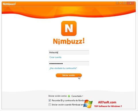 צילום מסך Nimbuzz Windows 7