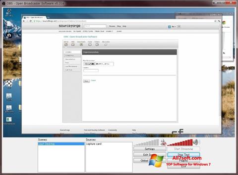 צילום מסך Open Broadcaster Software Windows 7