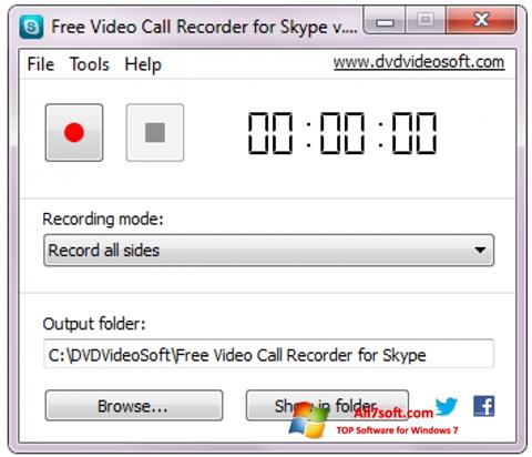 צילום מסך Free Video Call Recorder for Skype Windows 7