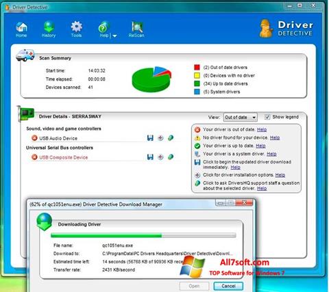 צילום מסך Driver Detective Windows 7