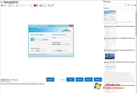 צילום מסך AeroAdmin Windows 7