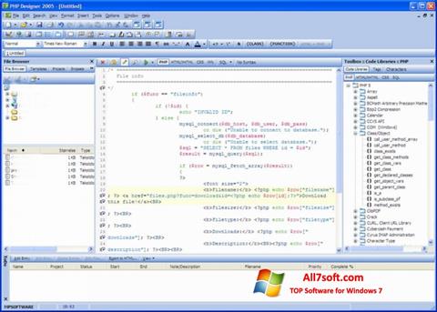 צילום מסך phpDesigner Windows 7