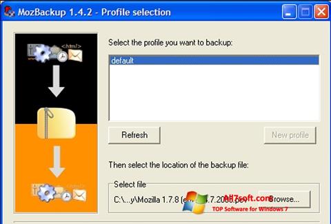 צילום מסך MozBackup Windows 7