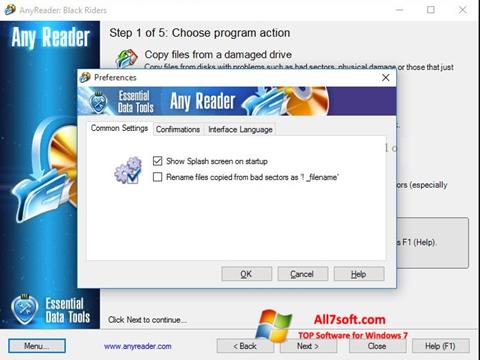 צילום מסך AnyReader Windows 7