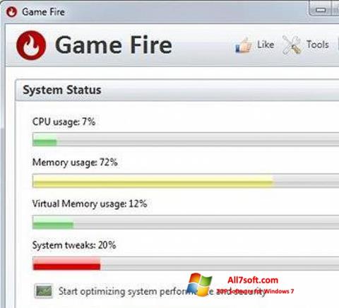 צילום מסך Game Fire Windows 7
