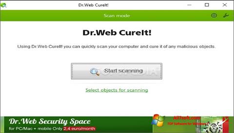 צילום מסך Dr.Web CureIt Windows 7