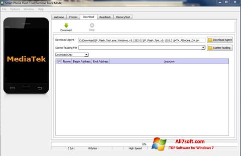 צילום מסך FlashTool Windows 7