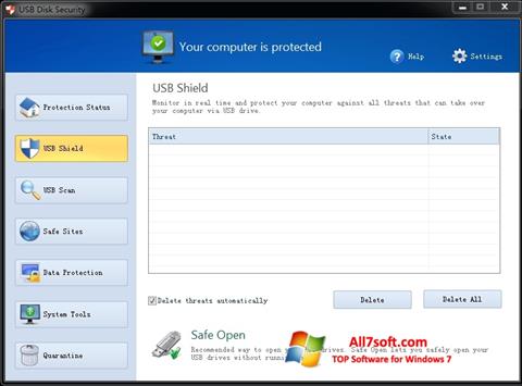 צילום מסך USB Disk Security Windows 7