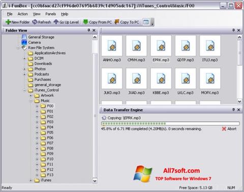 צילום מסך iFunBox Windows 7