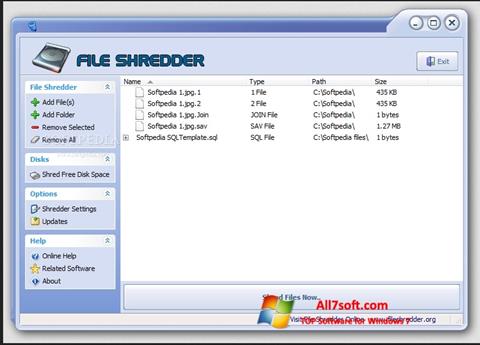צילום מסך File Shredder Windows 7