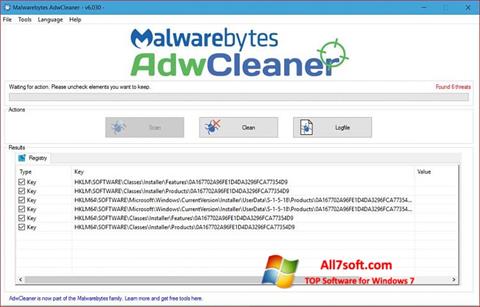 צילום מסך AdwCleaner Windows 7