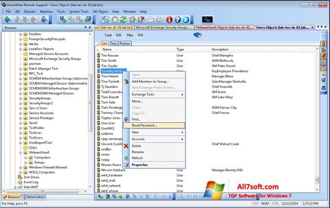 צילום מסך Remote Administration Tool Windows 7