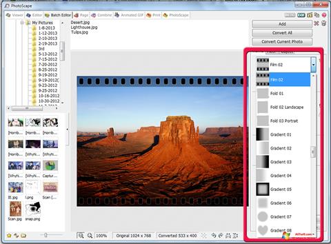 צילום מסך PhotoScape Windows 7