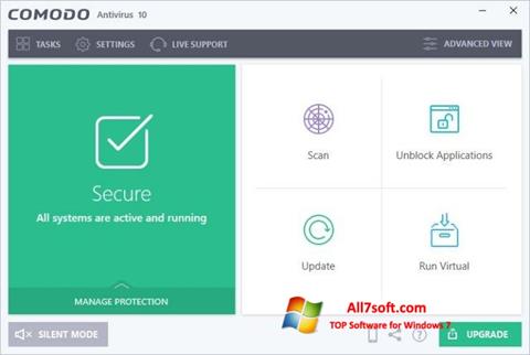צילום מסך Comodo Antivirus Windows 7