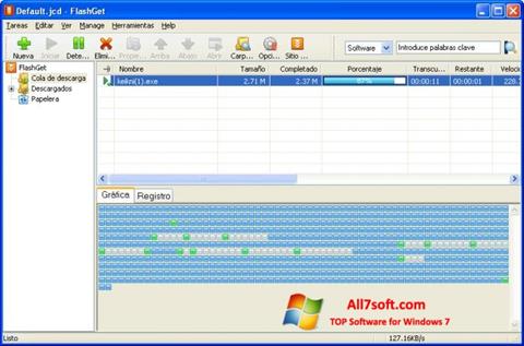 צילום מסך FlashGet Windows 7